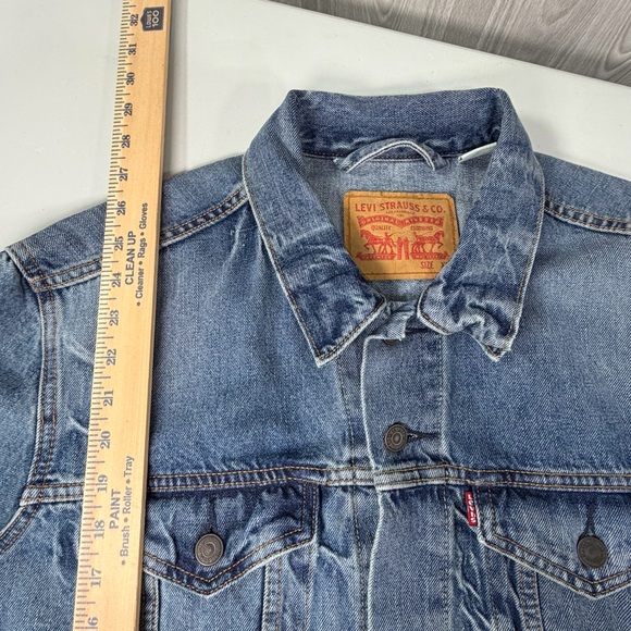 Levi's Light Wash Jean Denim Trucker Jacket Classic Size XL Men’s Button Cotton - Picture 7 of 7